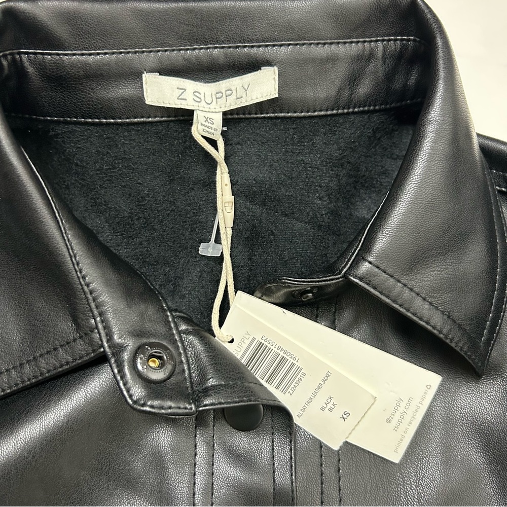 Z Supply NWT All Day Faux Leather Jacket (size XS) - Picture 9 of 10